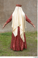  Medieval Castle lady in a dress 1 Castle lady a poses historical clothing red dress whole body 0002.jpg